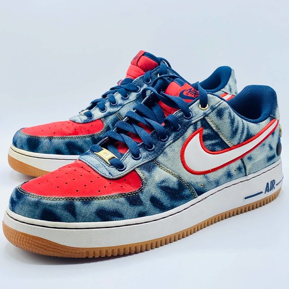 Nike Air Force 1 Low 'Acid Washed Denim' Great Condition (Size 13) - Picture 6 of 8
